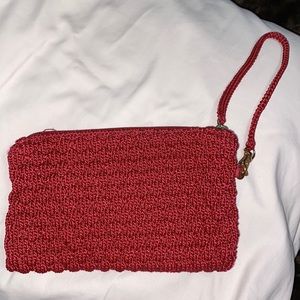 Red Knit SAK wallet